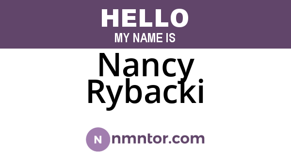 Nancy Rybacki