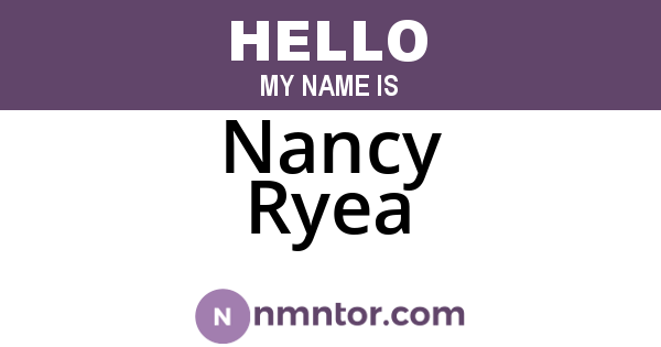 Nancy Ryea