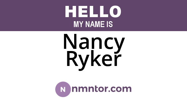 Nancy Ryker