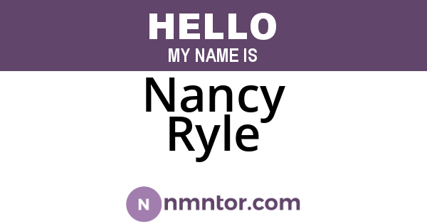 Nancy Ryle