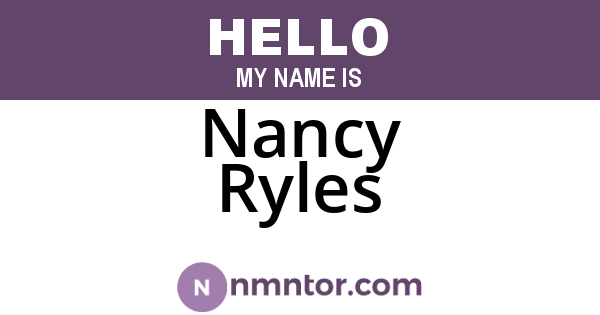 Nancy Ryles