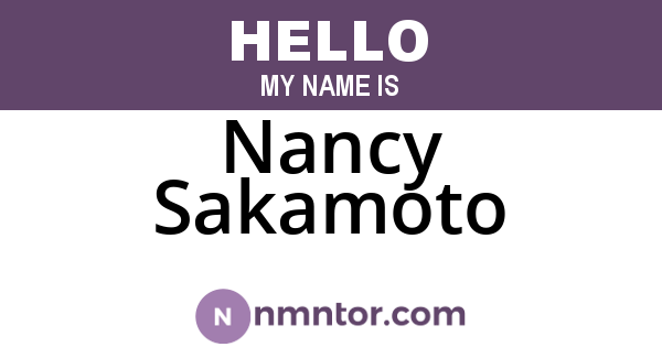 Nancy Sakamoto