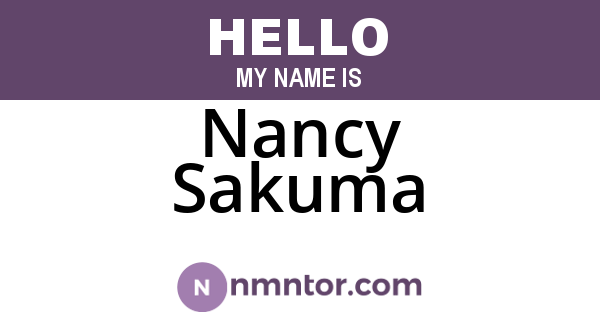 Nancy Sakuma