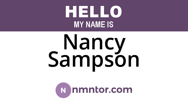 Nancy Sampson