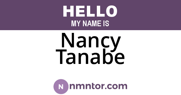 Nancy Tanabe