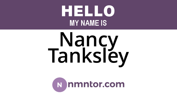 Nancy Tanksley