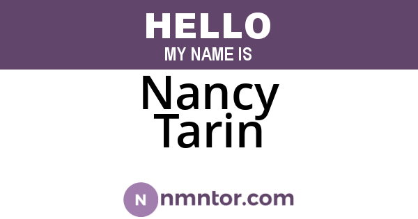 Nancy Tarin