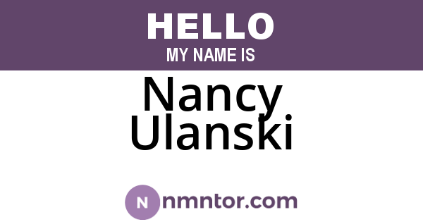 Nancy Ulanski