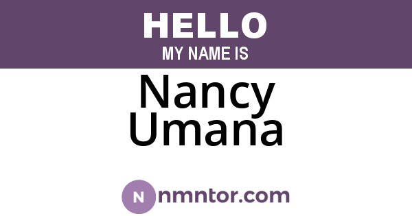 Nancy Umana