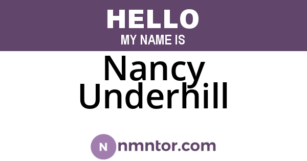 Nancy Underhill
