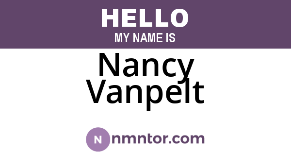 Nancy Vanpelt