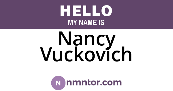 Nancy Vuckovich