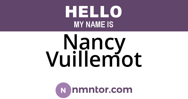 Nancy Vuillemot