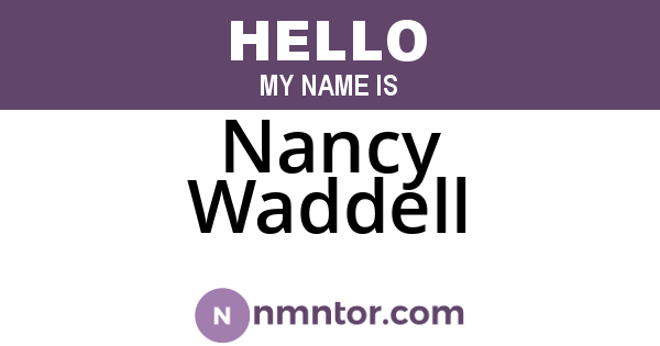 Nancy Waddell