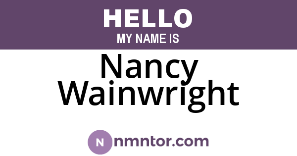 Nancy Wainwright
