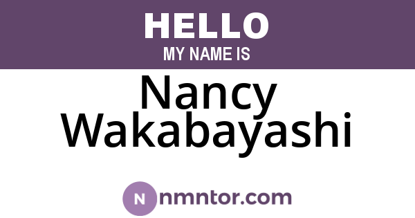 Nancy Wakabayashi