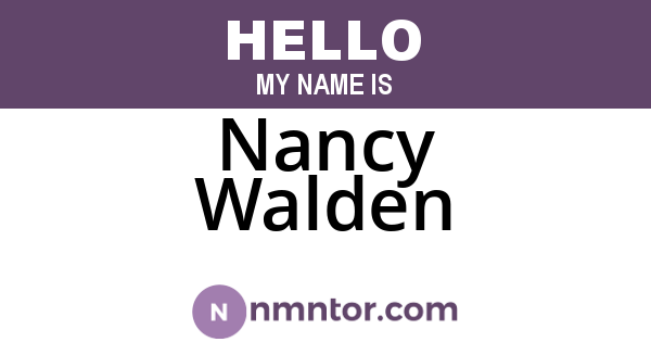 Nancy Walden