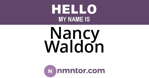 Nancy Waldon