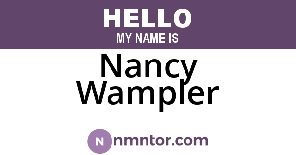 Nancy Wampler
