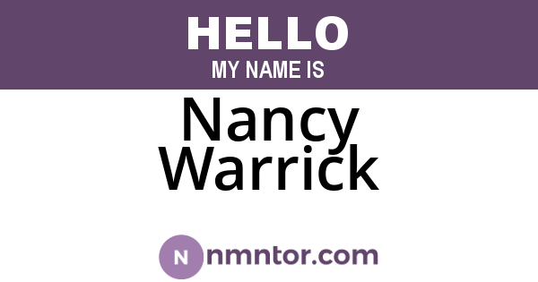 Nancy Warrick