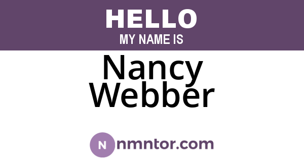 Nancy Webber