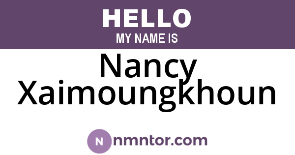 Nancy Xaimoungkhoun