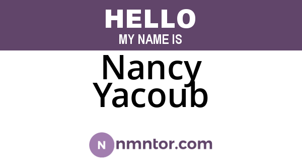 Nancy Yacoub
