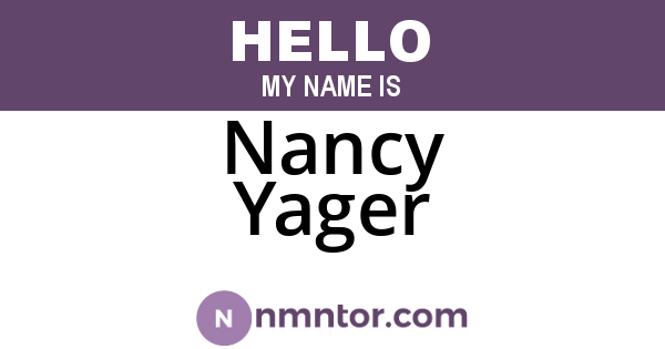 Nancy Yager