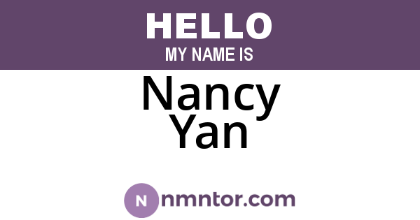 Nancy Yan
