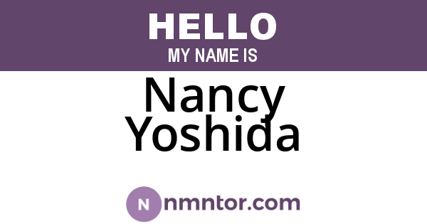 Nancy Yoshida