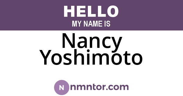 Nancy Yoshimoto