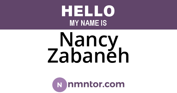 Nancy Zabaneh