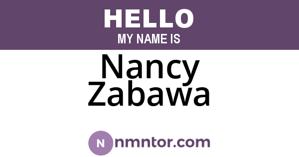 Nancy Zabawa