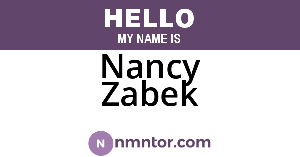 Nancy Zabek