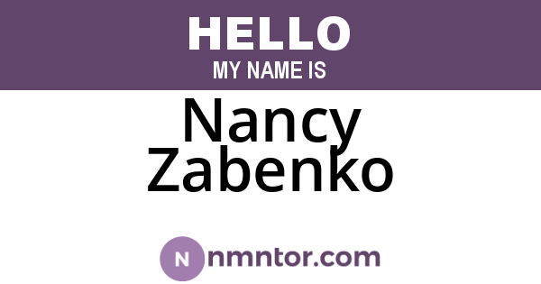 Nancy Zabenko