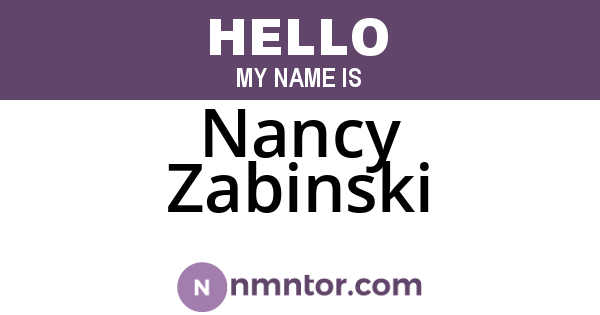 Nancy Zabinski