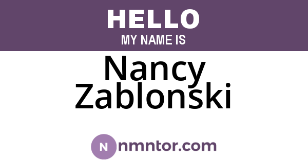 Nancy Zablonski