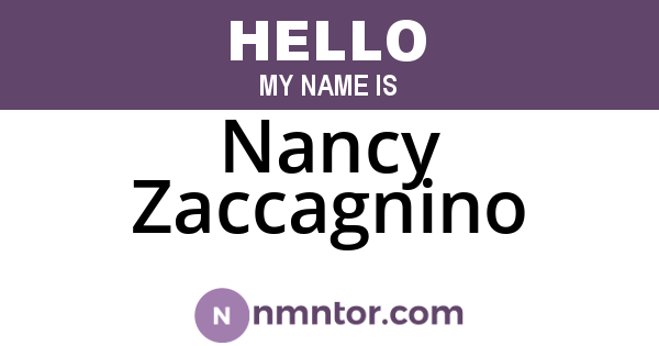 Nancy Zaccagnino