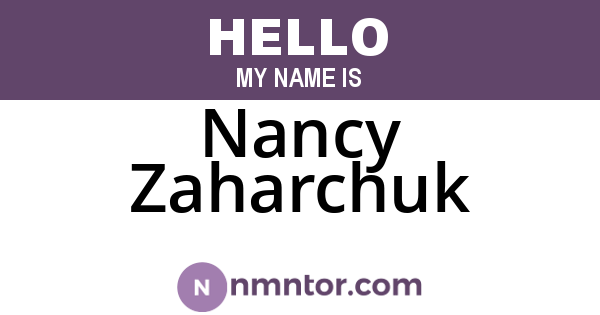 Nancy Zaharchuk