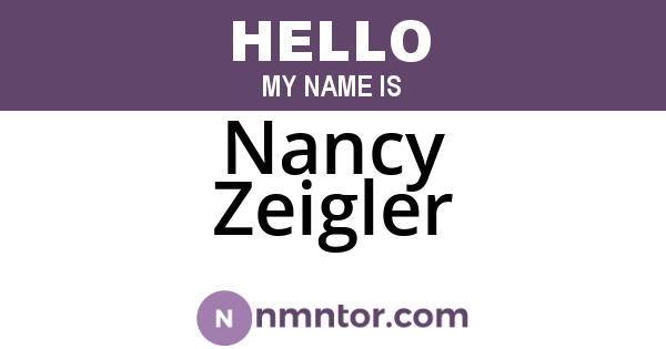 Nancy Zeigler