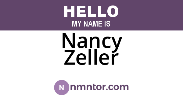 Nancy Zeller