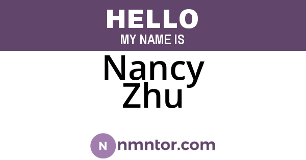Nancy Zhu