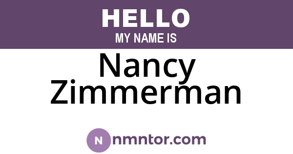 Nancy Zimmerman