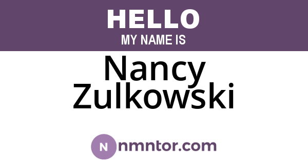Nancy Zulkowski
