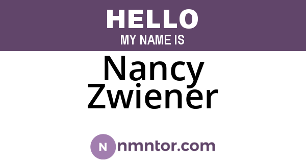 Nancy Zwiener