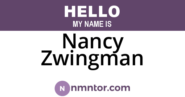 Nancy Zwingman
