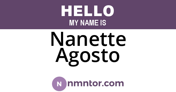 Nanette Agosto