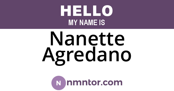 Nanette Agredano