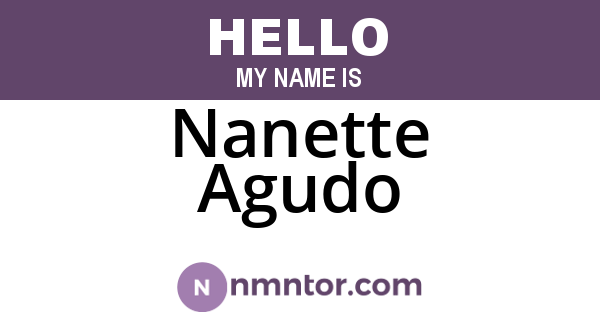 Nanette Agudo