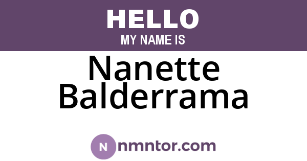 Nanette Balderrama